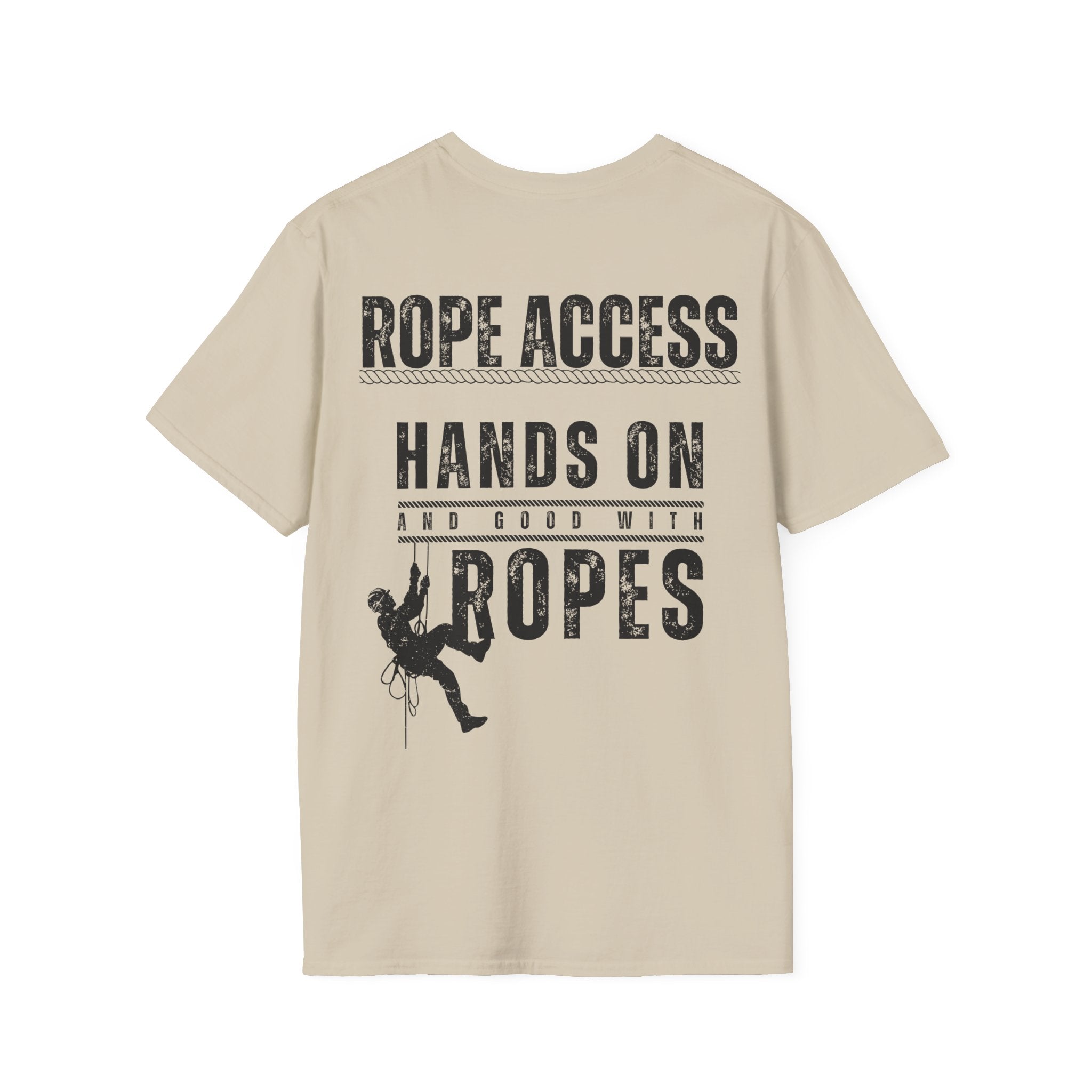 Rope Access T-Shirt – "Hands On and Good With Ropes" Workclimb Tee
