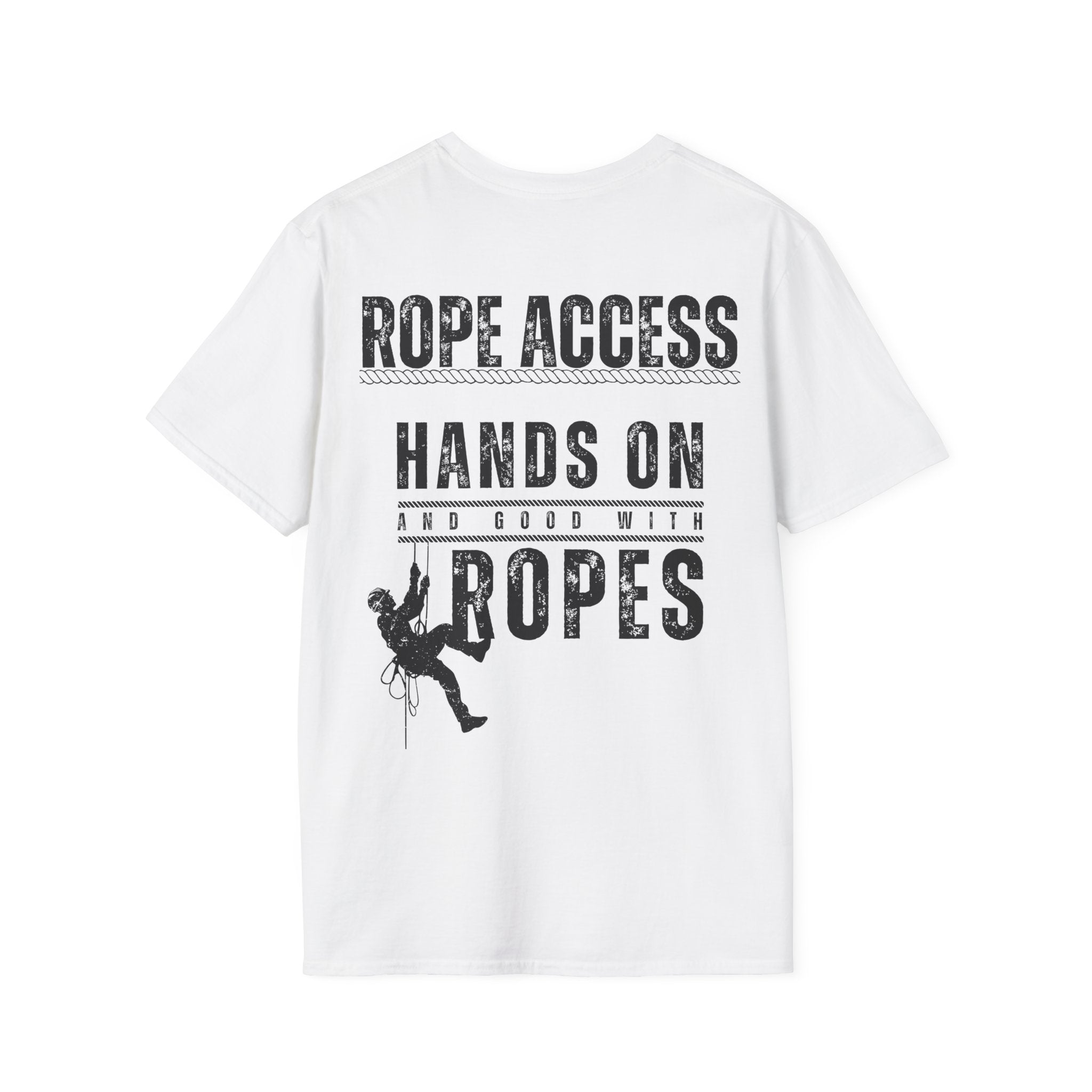 Rope Access T-Shirt – "Hands On and Good With Ropes" Workclimb Tee