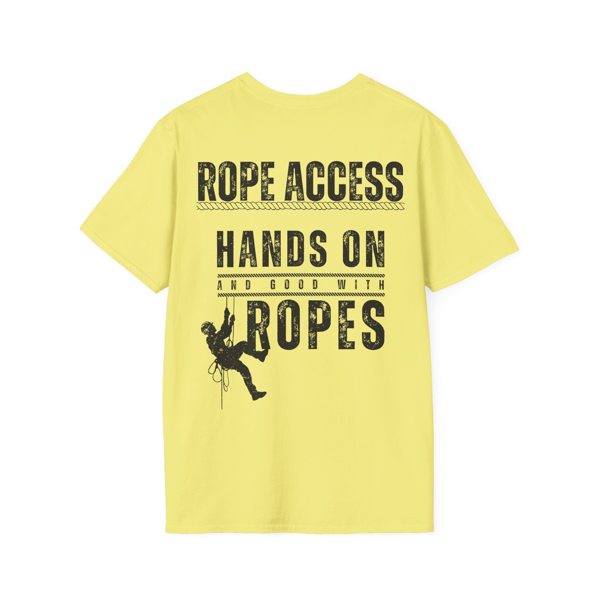 Rope Access T-Shirt – "Hands On and Good With Ropes" Workclimb Tee