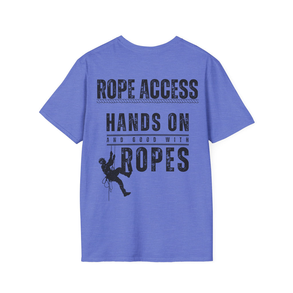 Rope Access T-Shirt – "Hands On and Good With Ropes" Workclimb Tee