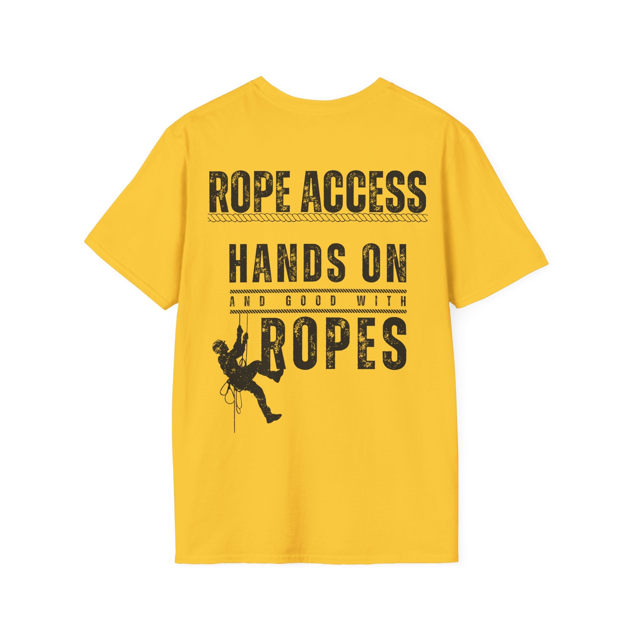 Rope Access T-Shirt – "Hands On and Good With Ropes" Workclimb Tee