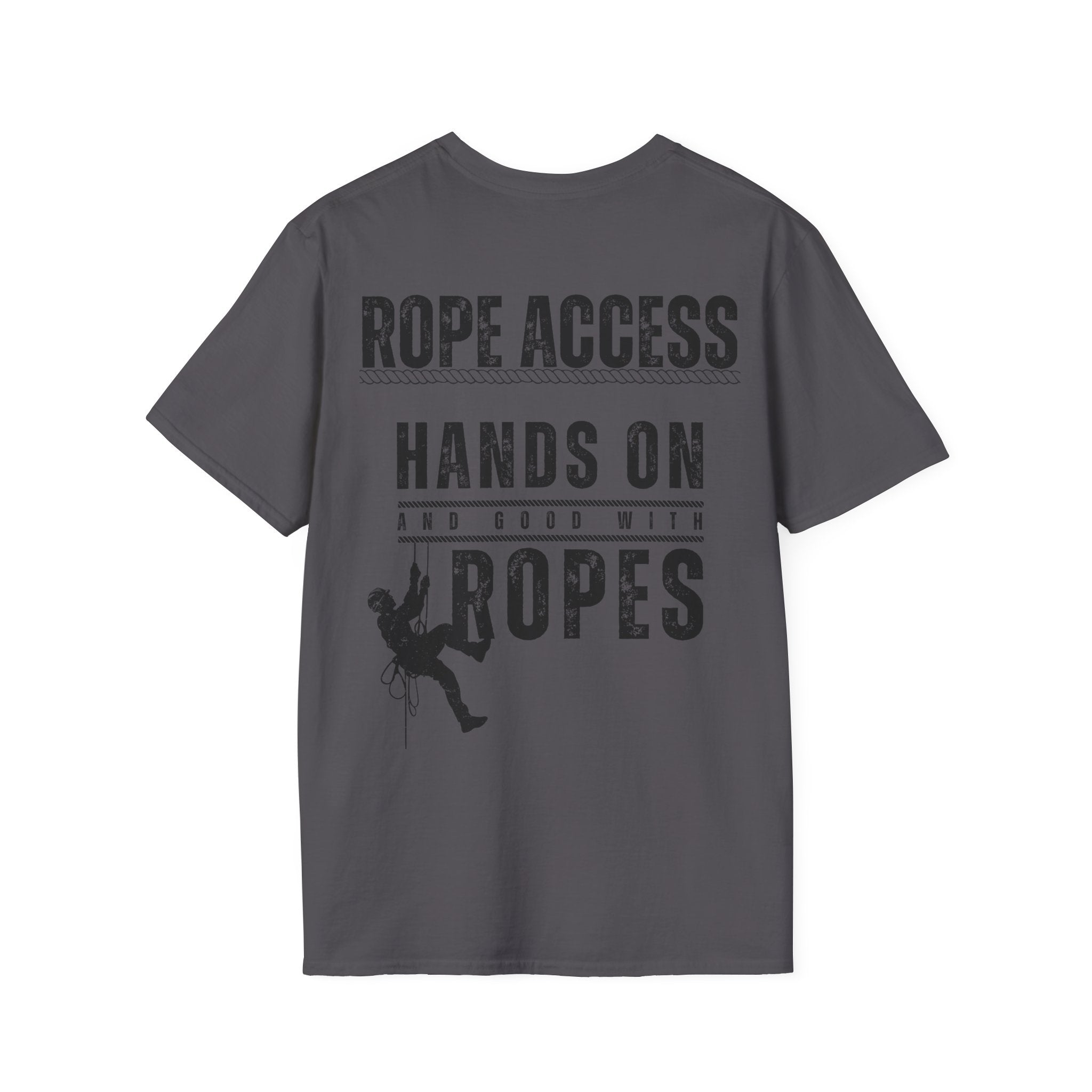 Rope Access T-Shirt – "Hands On and Good With Ropes" Workclimb Tee