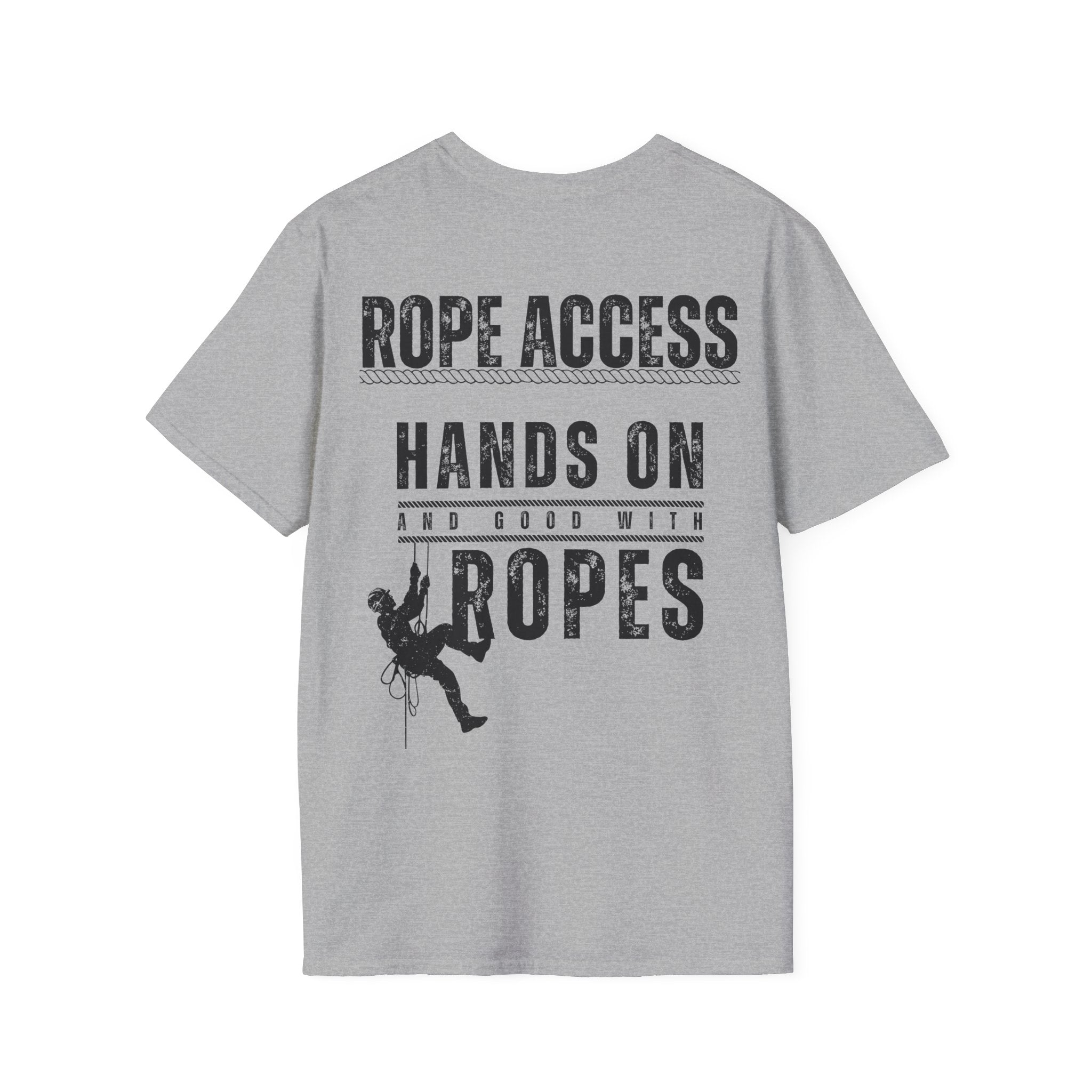 Rope Access T-Shirt – "Hands On and Good With Ropes" Workclimb Tee