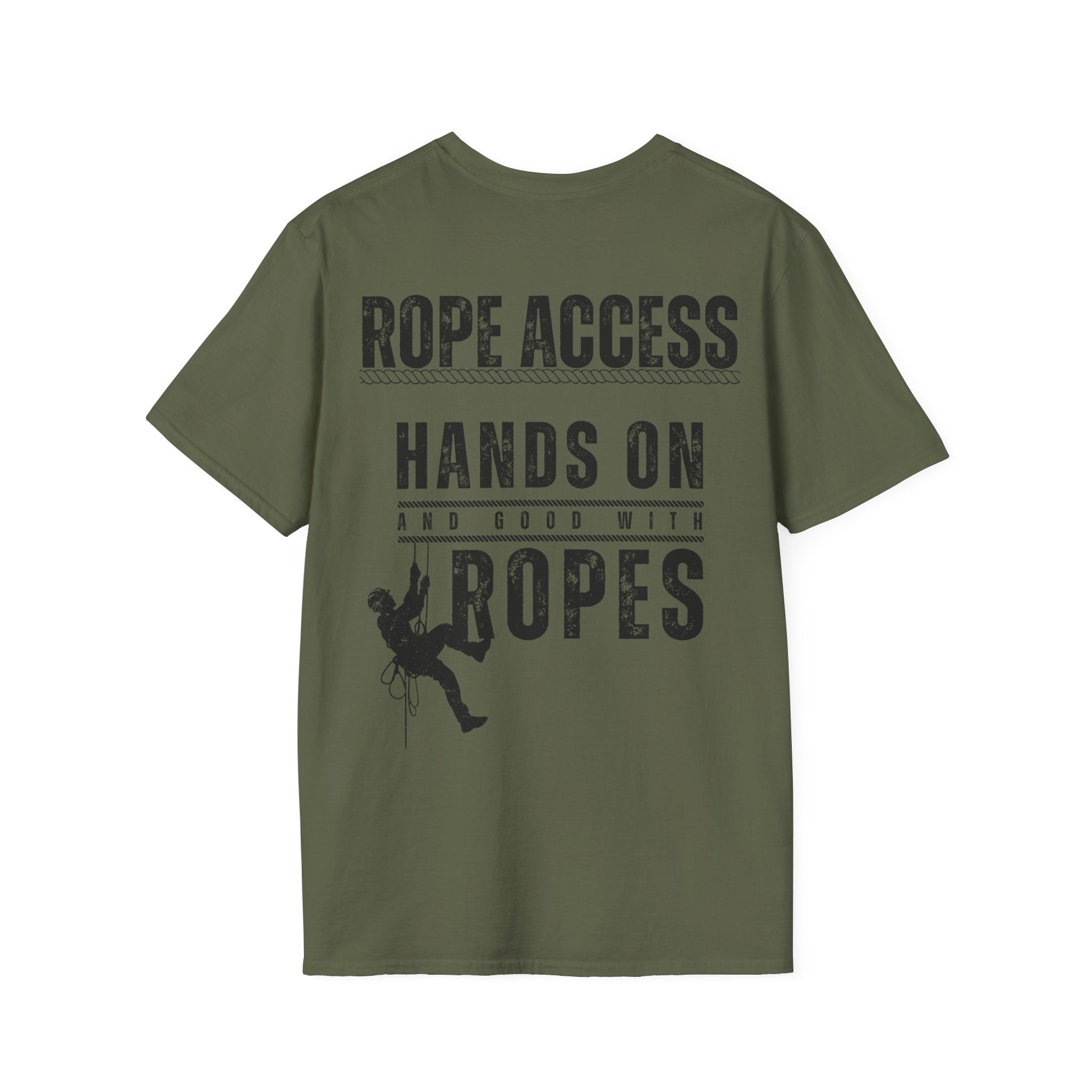 Rope Access T-Shirt – "Hands On and Good With Ropes" Workclimb Tee
